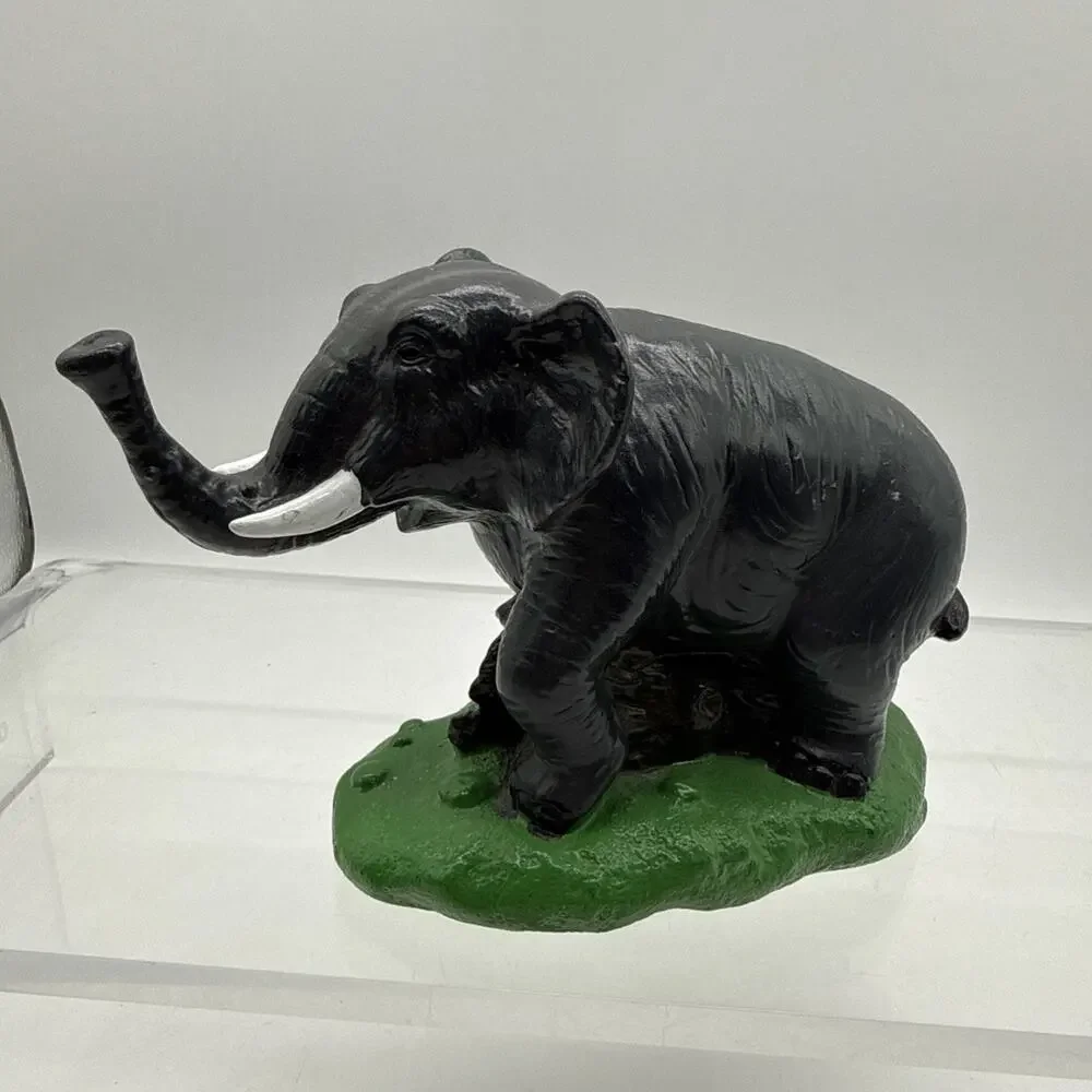 Blow Mold Plastic Elephant Bank Figure Toy Small World Importing 1989